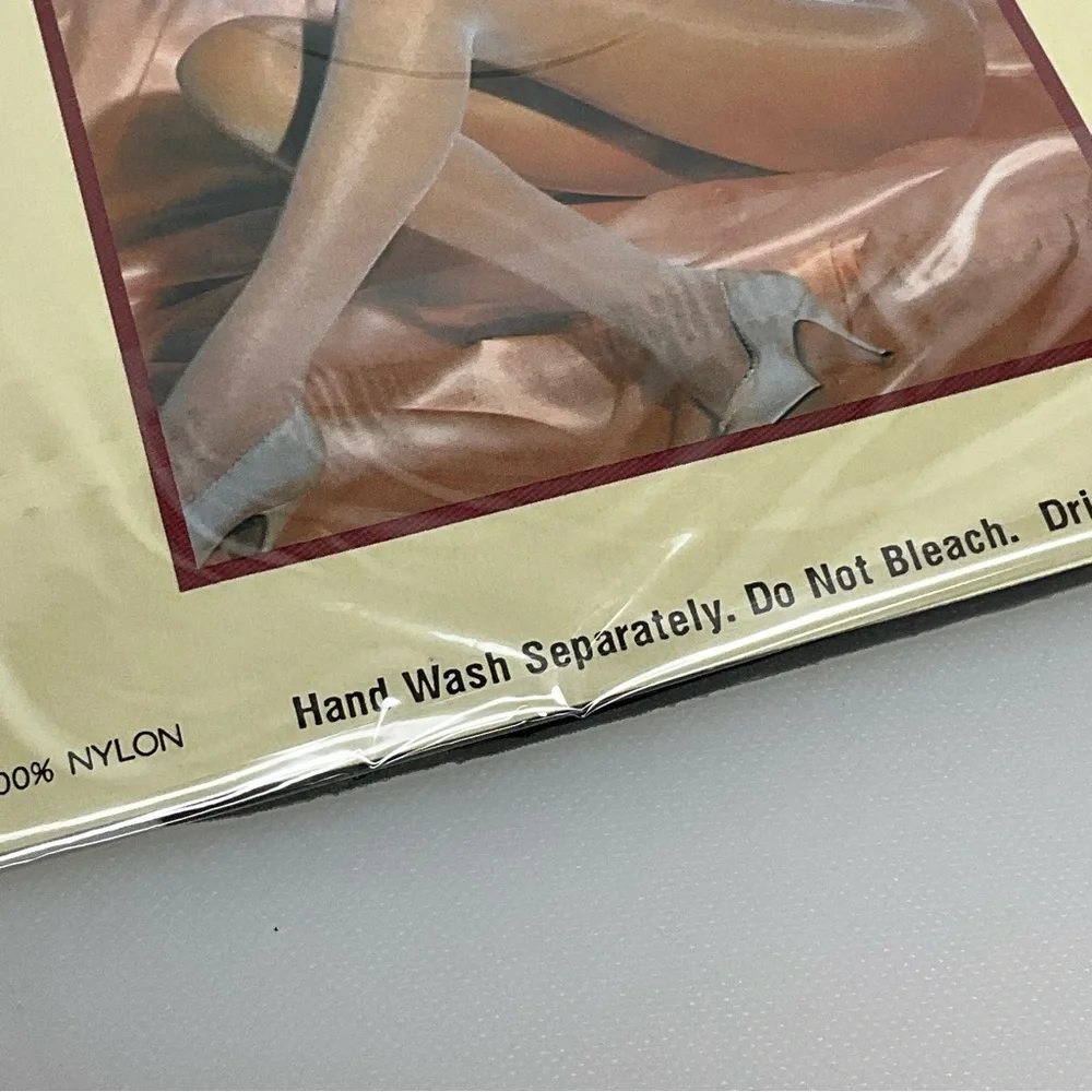 VINTAGE NuLeg sz OS Panty Hose (2 pairs) Glitter Nylon Black (1/3)